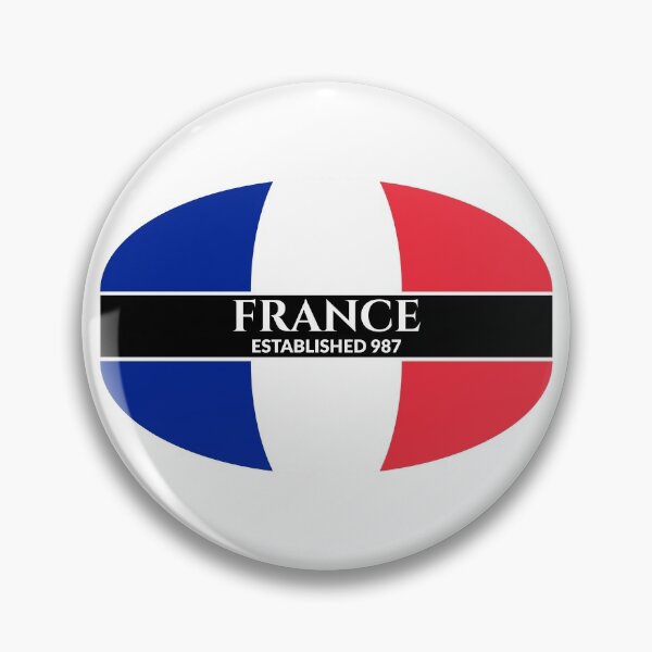 Item preview, France Established 987 French Flag (Inverse Text) designed and sold by Worldesigns by Artsiren.
