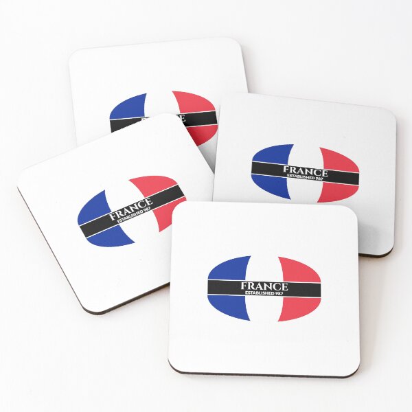 Item preview, France Established 987 French Flag (Inverse Text) designed and sold by Worldesigns by Artsiren.