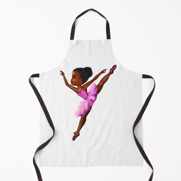 Item preview, Black ballerina girl with corn rows ! beautiful  black girl with Afro hair and dark brown skin wearing a pink tutu.Hair love ! designed and sold by Artonmytee.