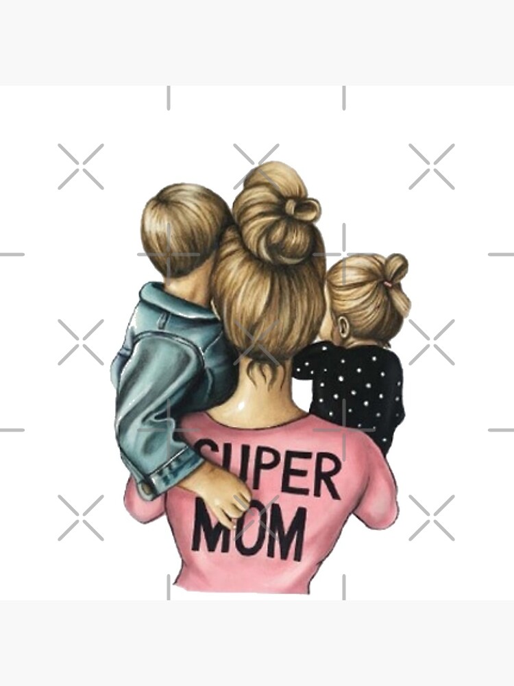 Women Cartoon Super Mom Life Pin for Sale by Finolca