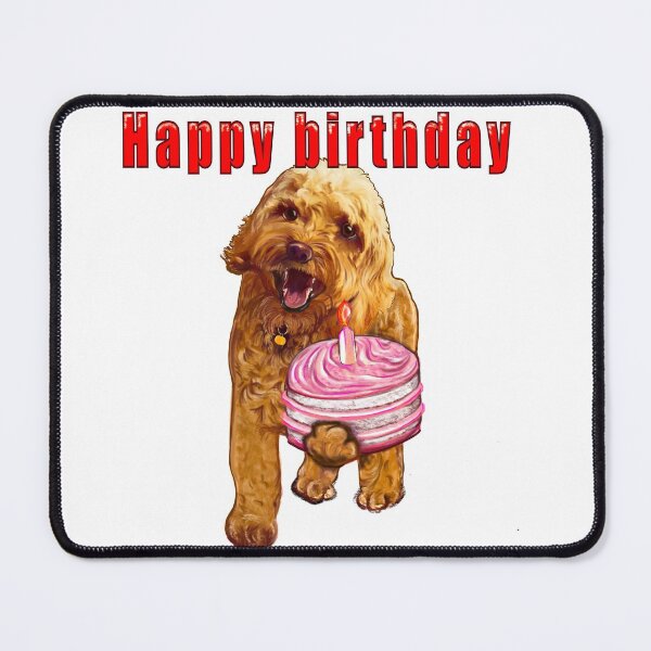 "Happy birthday greetings 2022 - Cavapoo puppy dog With birthday cake ...