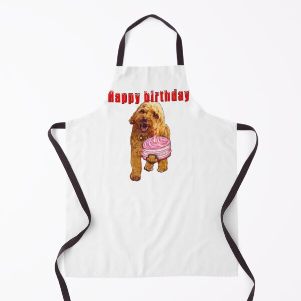 Item preview, Happy birthday greetings - Cavapoo puppy dog With birthday cake and cavalie King Charles spaniel cavapoo designed and sold by Artonmytee.