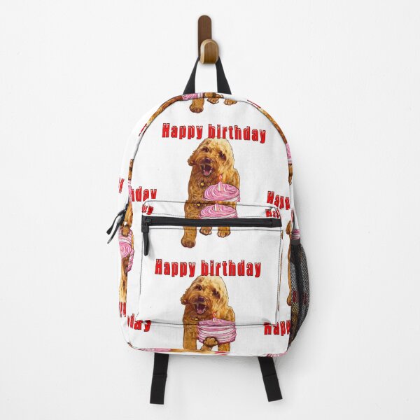 Item preview, Happy birthday greetings - Cavapoo puppy dog With birthday cake and cavalie King Charles spaniel cavapoo designed and sold by Artonmytee.