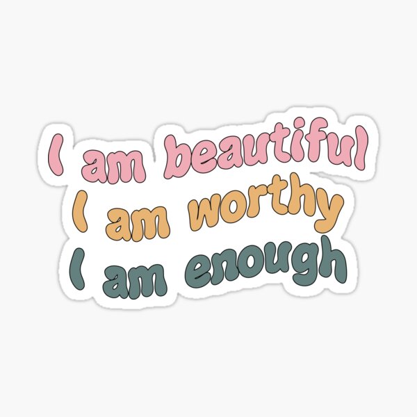 Positive Affirmation Flowers Sticker for Sale by ohmygosh-design