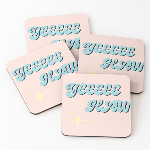 Item preview, Pastel Yeehaw Typography for all the Retro Cowboys and Cowgirls  designed and sold by mainsqueezemar.