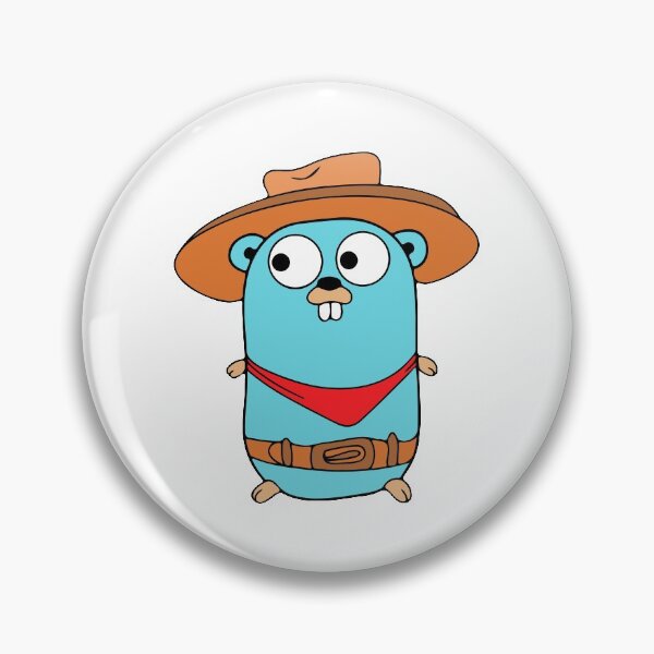 Item preview, Golang Gopher Go Cowboy designed and sold by THEMADBRUSH.
