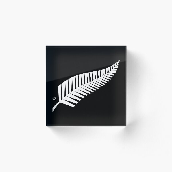 New Zealand Silver Fern Aotearoa Acrylic Block