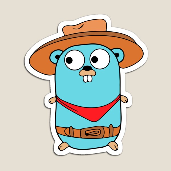 Item preview, Golang Gopher Go Cowboy designed and sold by THEMADBRUSH.
