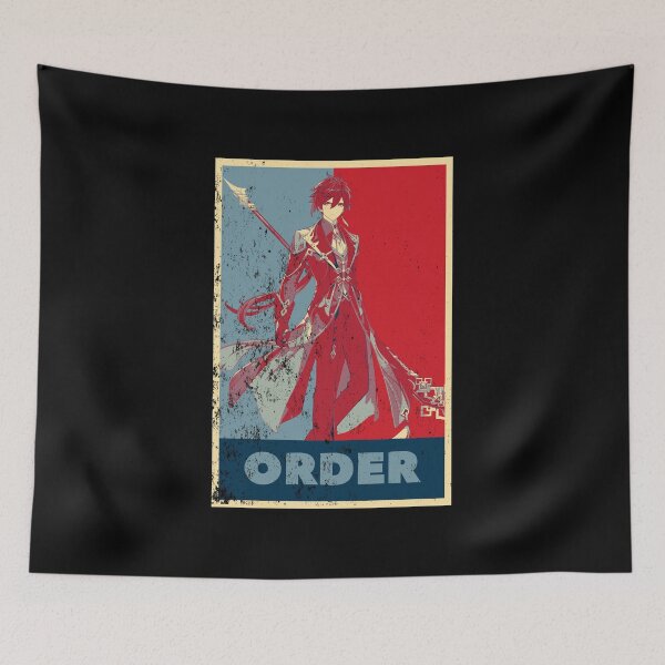 Item preview, Zhongli Genshin Impact Order - Distressed Vintage Hope Style Colours designed and sold by GingerCatGifts.