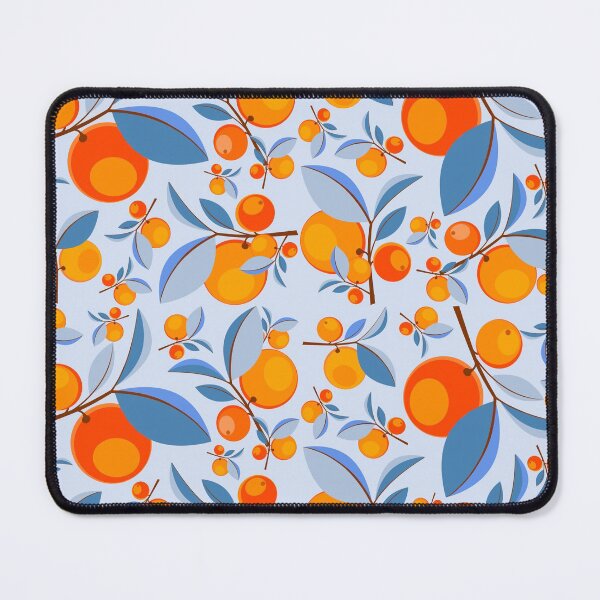 Item preview, Blue Orange Citrus Garden Pattern designed and sold by lanolga.