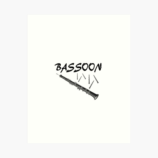 Music Teacher Gift Bassoon Decor Bassoon Player Gift Bassoon Blueprint Orchestra Art Bassoon Poster Print 