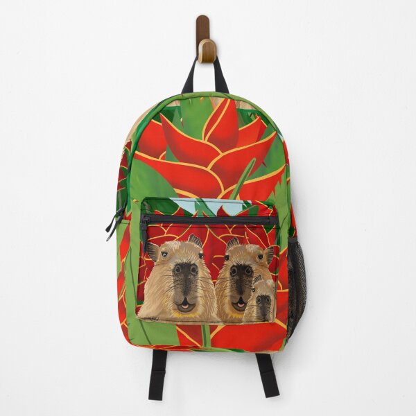 Item preview, Capybara Chigüire with red heliconia designed and sold by Dancesevillanas.