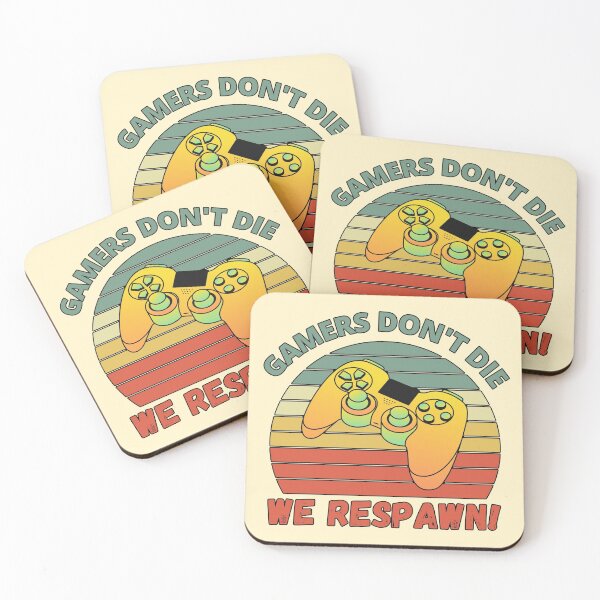 Item preview, Gamers Don't Die, We Respawn! Retro Sunset designed and sold by Meek-Anime.