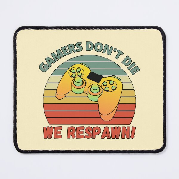 Item preview, Gamers Don't Die, We Respawn! Retro Sunset designed and sold by Meek-Anime.