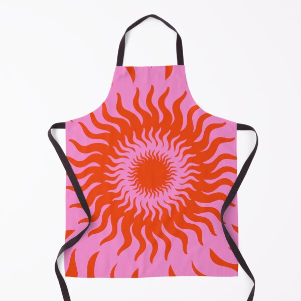 Item preview, Retro Sun Pink and Orange Abstract Sunrays Trippy Pattern designed and sold by trajeado14.