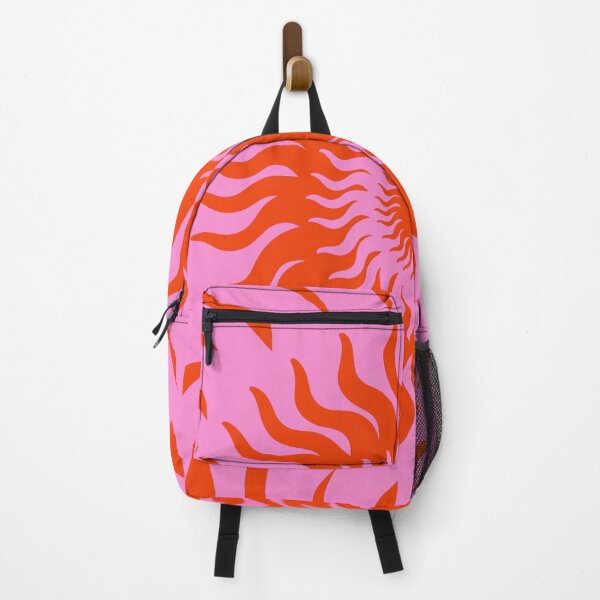 Item preview, Retro Sun Pink and Orange Abstract Sunrays Trippy Pattern designed and sold by trajeado14.
