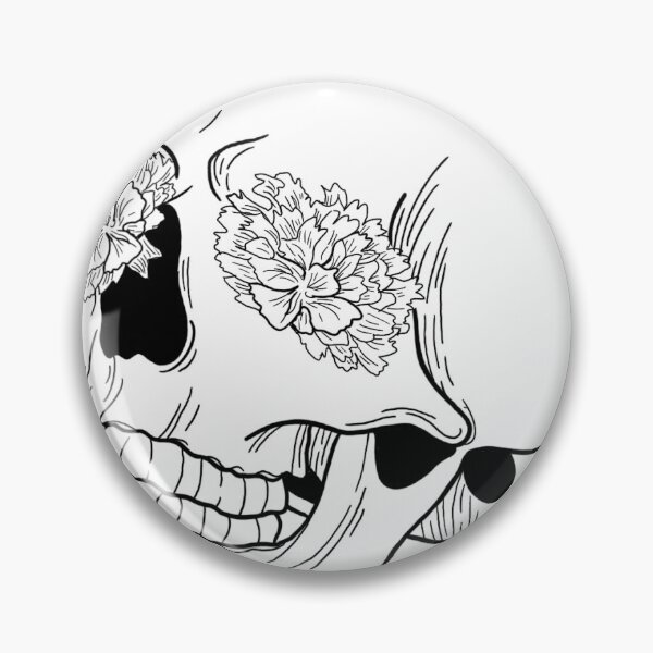 Item preview, Skull and White Carnations designed and sold by emenakerc.