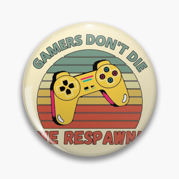 Item preview, Gamers Don't Die, We Respawn! Retro Controller Vintage Sunset designed and sold by Meek-Anime.