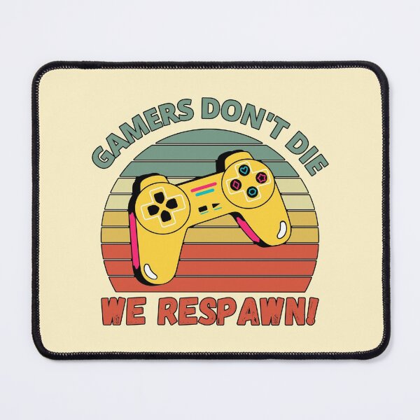 Item preview, Gamers Don't Die, We Respawn! Retro Controller Vintage Sunset designed and sold by Meek-Anime.