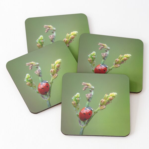 Item preview, Red ladybug insect sitting on flower designed and sold by Millenn.