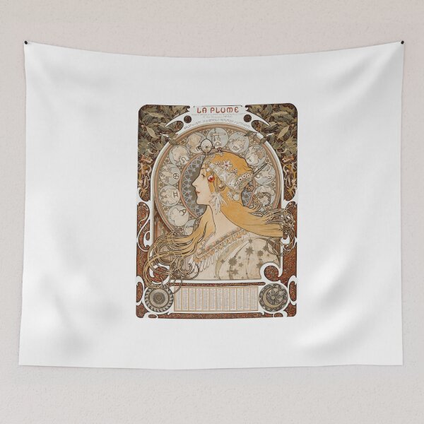 Artikelvorschau, Alphonse Mucha, La Plume, Vintage | Kunst entworfen und verkauft von Thermopolium.
