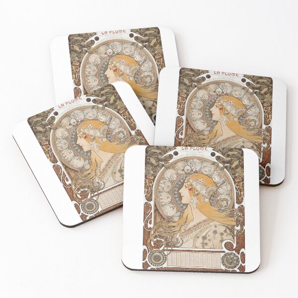 Item preview, Alphonse Mucha, La Plume, Vintage | Art designed and sold by Thermopolium.
