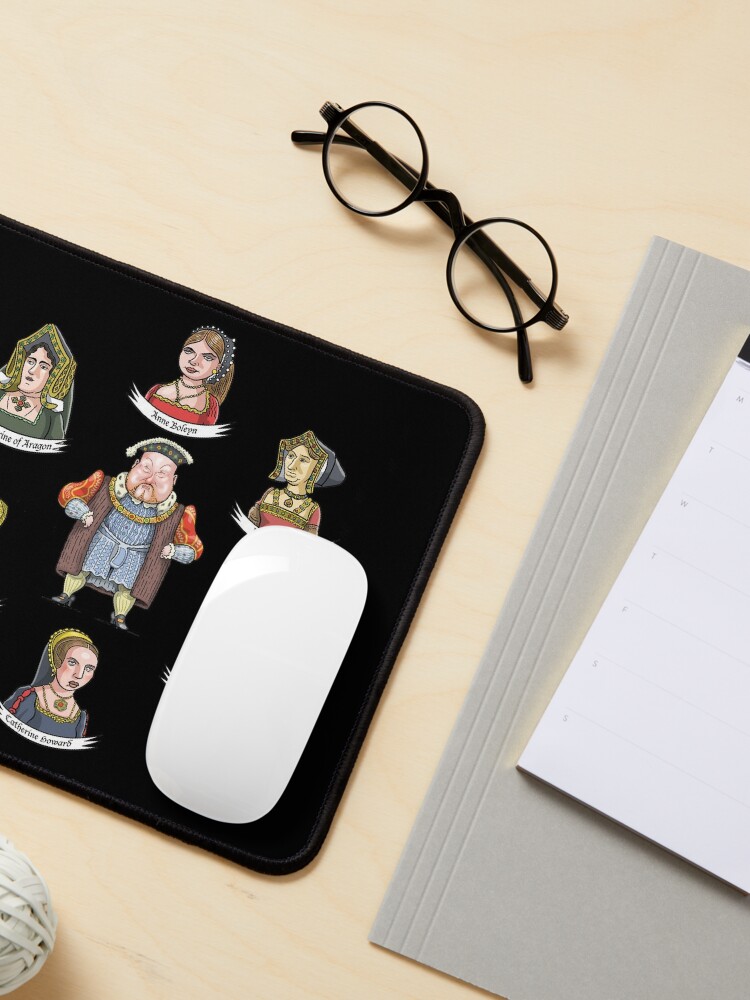 Mouse Pad, The Six Wives of King Henry VIII designed and sold by MacKaycartoons
