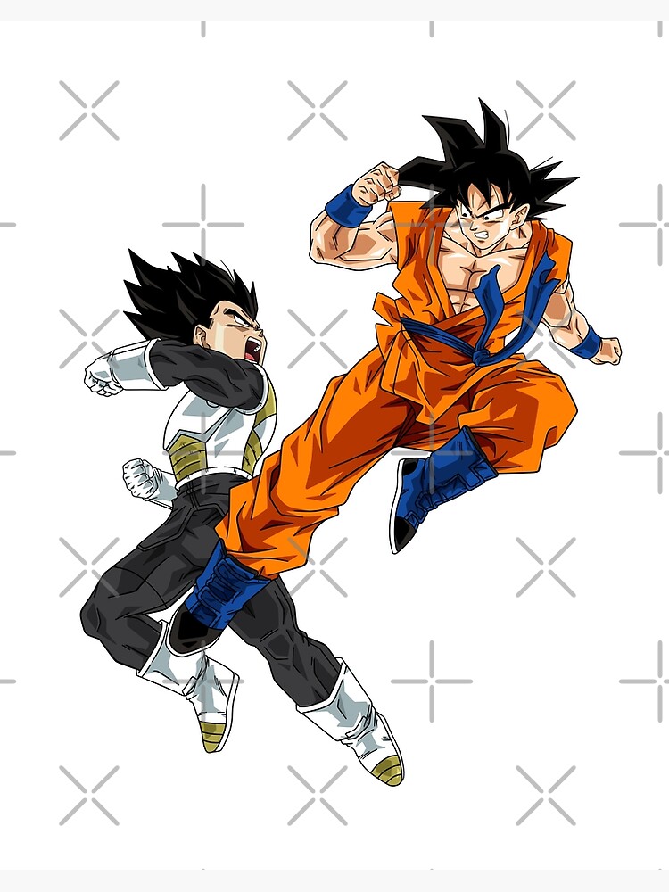 Goku Young Songoku Dragon Ball DBZ Anime drawing black and white | Art  Board Print