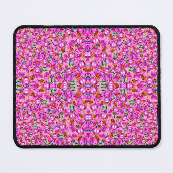 Item preview, Abstract sewn pink flowers designed and sold by homemadecreate.
