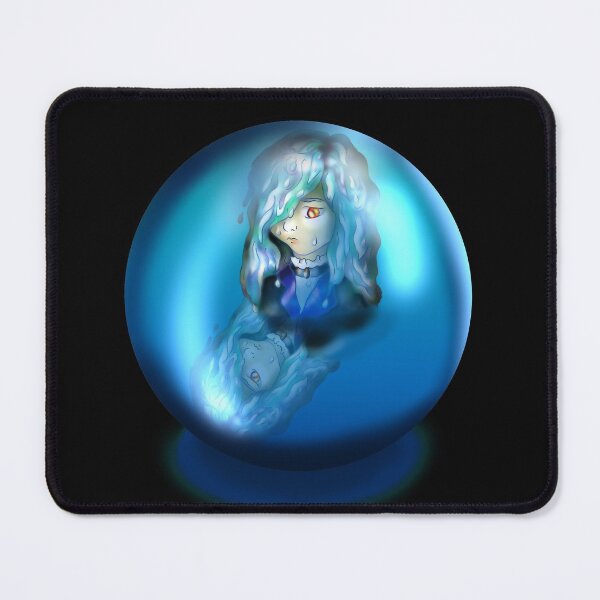 Item preview, Sad cartoon ghost girl in a crystal ball designed and sold by CuisineCat.