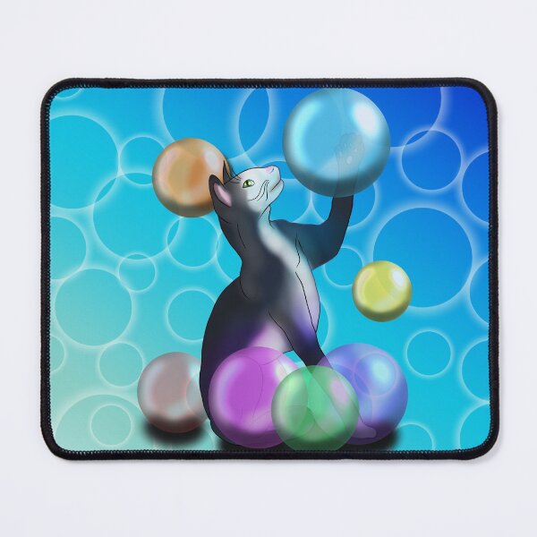 Item preview, Black Siamese cat with transparent globes Blue designed and sold by CuisineCat.
