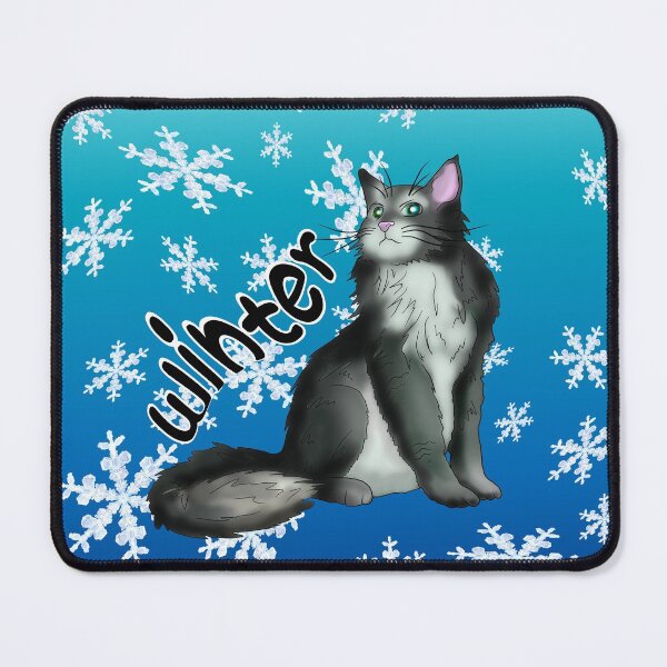 Item preview, Winter black and white maine coon designed and sold by CuisineCat.