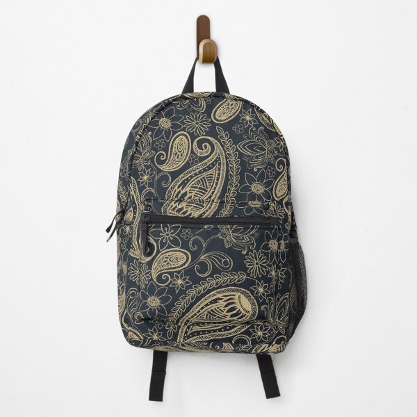 Item preview, Classy Gray Gold Glitter Paisley Floral Pattern designed and sold by InovArtS.
