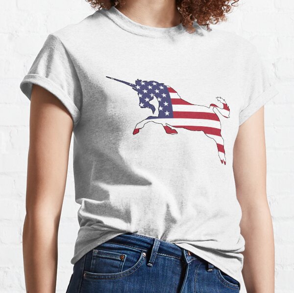 American Flag – Unicorn Classic T-Shirt