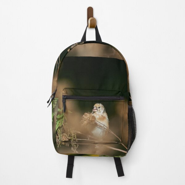 Item preview, The young one with the delicious Creeping Thistle. European goldfinch designed and sold by Jouko Lehto Photography.