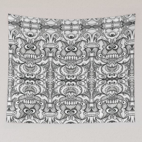 Item preview, Scary monsters annual convention pattern design designed and sold by Zoo-co.