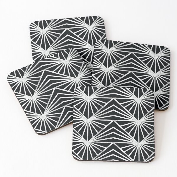 Item preview, White Rays on Black Geometric designed and sold by bevestudio.