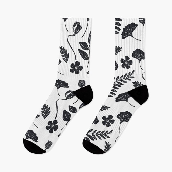 Item preview, Black Edgy Flowers Illustrations designed and sold by DiviaDesigns.