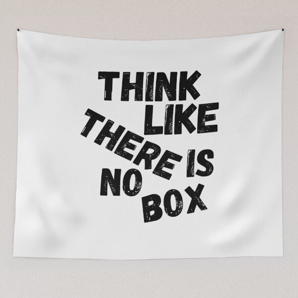 Item preview, Think Like There Is No Box, Vintage Grunge designed and sold by ACC .
