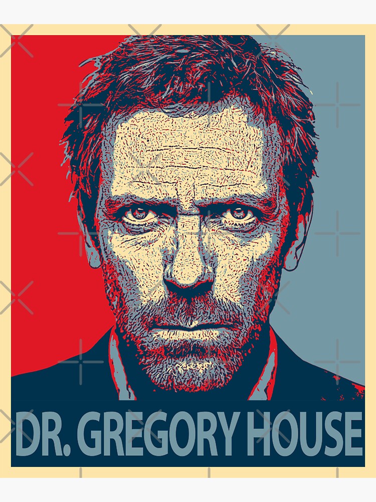 "Dr Gregory House" Sticker for Sale by Wispery Redbubble