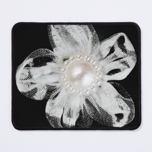 Item preview, White tool flower on black designed and sold by homemadecreate.