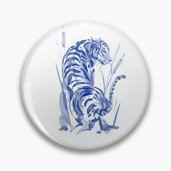 Item preview, Blue and White Tiger  designed and sold by KhuKhuZ.