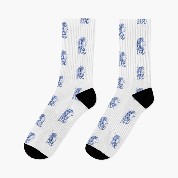 Item preview, Blue and White Tiger  designed and sold by KhuKhuZ.