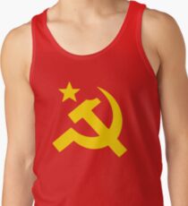 Communism Hammer Sickle Flag Tank Top