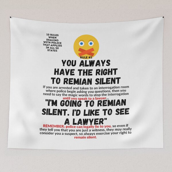 Item preview, Rule #2 When Dealing With Police designed and sold by Jamil Allen.