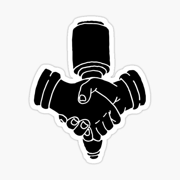 shake hand emoji Sticker for Sale by MisterSmithers