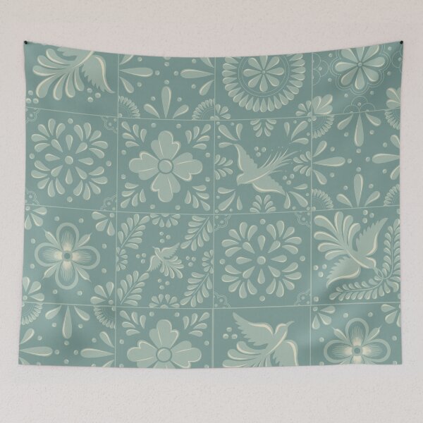 Item preview, Light Turquoise Talavera Tile Pattern by Akbaly designed and sold by Akbaly.