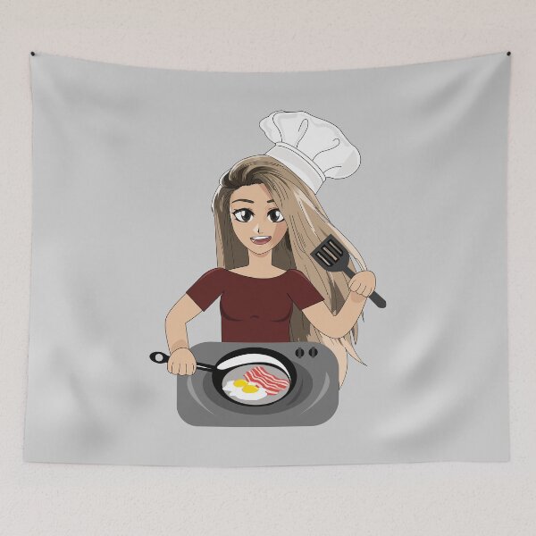 Item preview, valkyrae making bacon and eggs for breakfast and have fun,amigops designed and sold by SGS-.