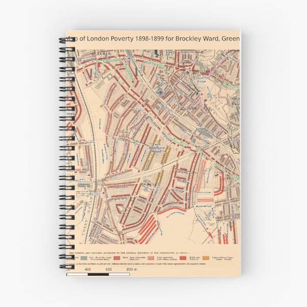 Item preview, Booth's Map of London Poverty for Brockley Ward, Greenwich designed and sold by ianturton.