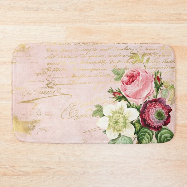 Artikelvorschau, Blush Shabby Chic Vintage Rose mit goldenem Schriftzug entworfen und verkauft von aprincessinsp.